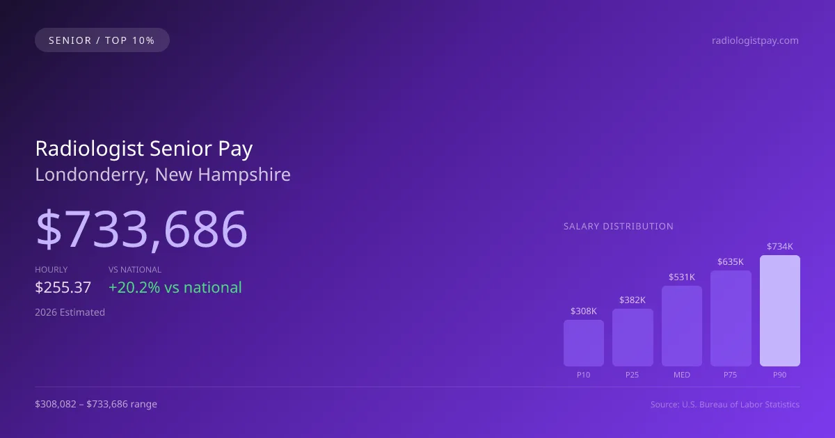 Radiologist Senior Salary in Londonderry, NH — 2026 est., based on 2025 BLS