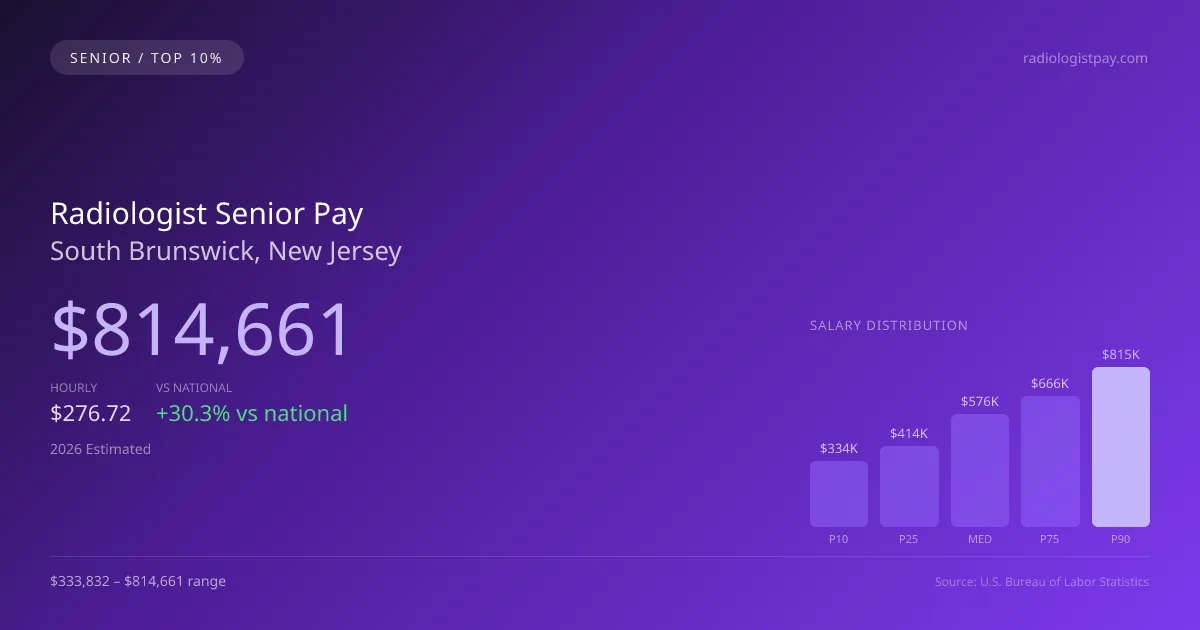 Radiologist Senior Salary in South Brunswick, NJ — 2026 est., based on 2025 BLS