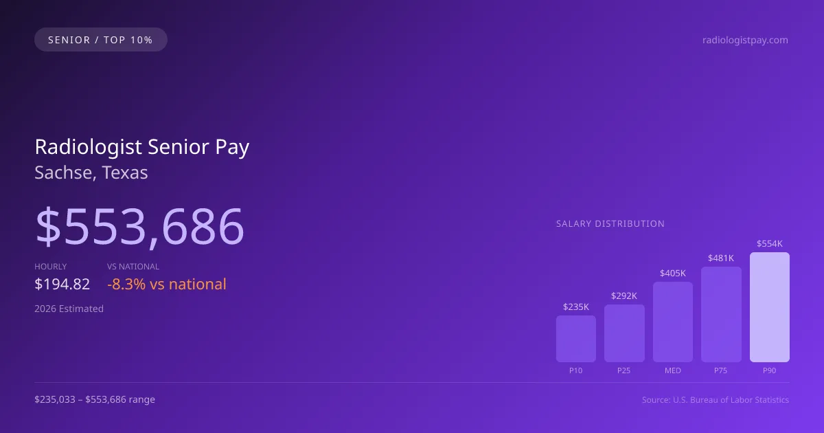 Radiologist Senior Salary in Sachse, TX — 2026 est., based on 2025 BLS